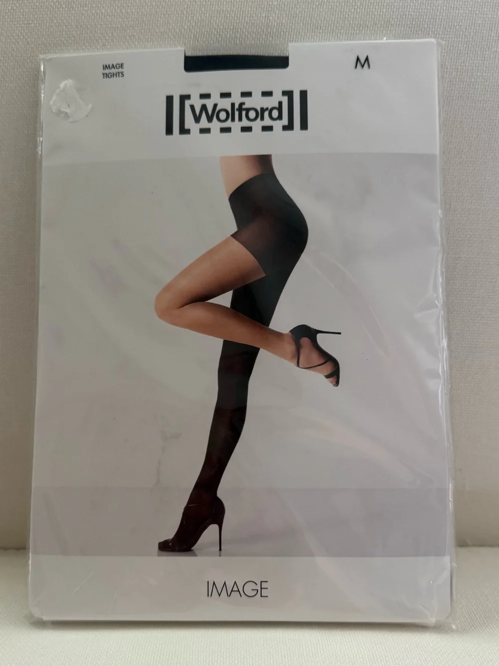 New! WOLFORD IMAGE Black TIGHTS Size MEDIUM